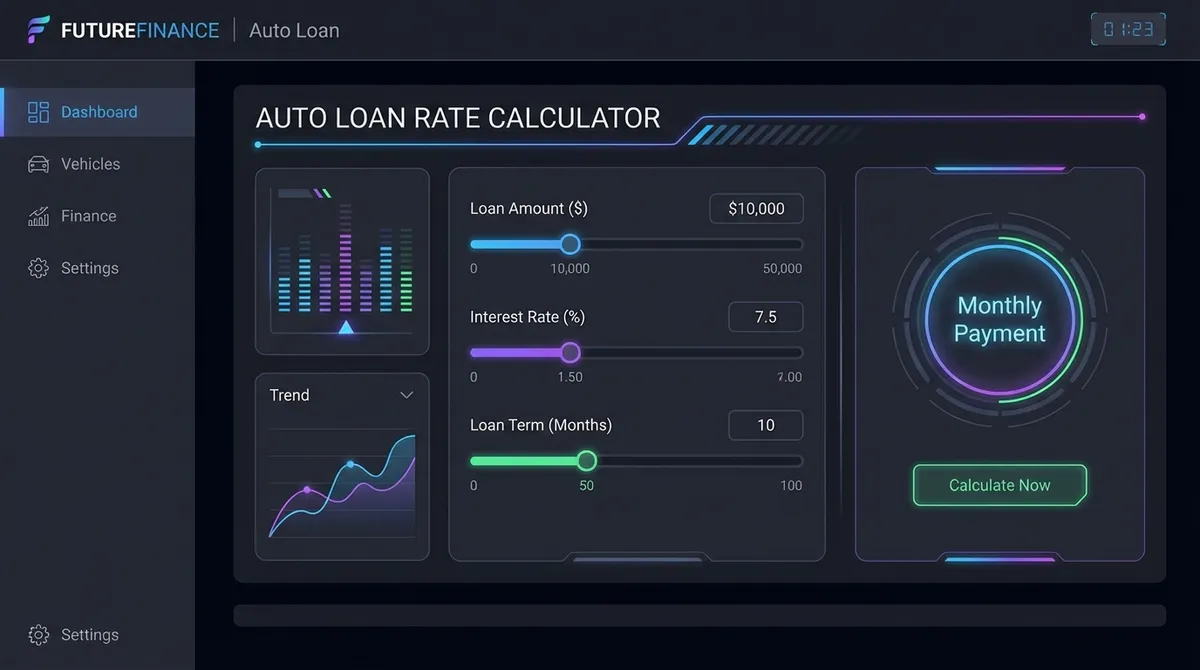 Auto Loan Rate Calculator Interface