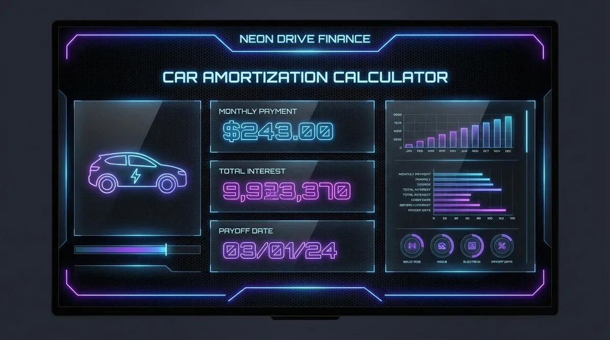 Car Amortization Calculator Interface