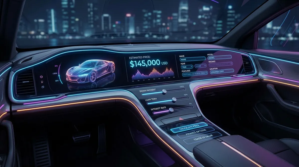Car Price Calculator interface showing out-the-door price estimation