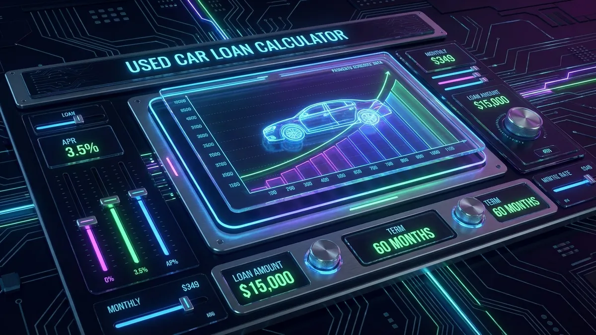 Used Car Loan Calculator Interface