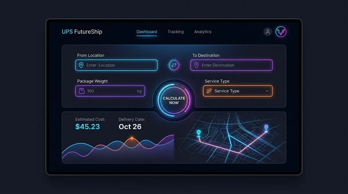UPS Shipping Cost Calculator Interface