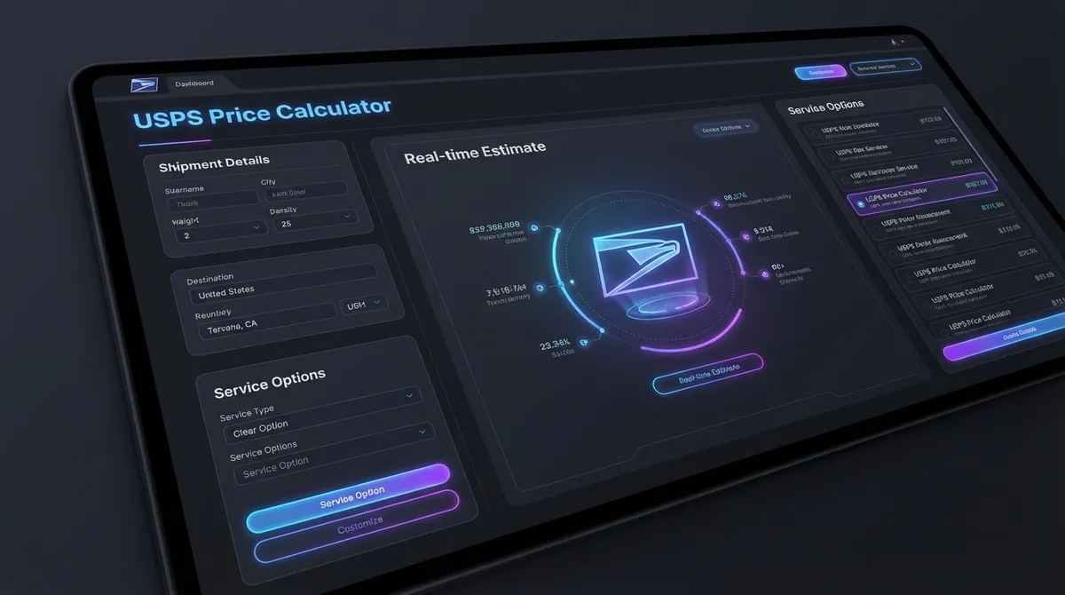 USPS Price Calculator Interface